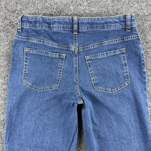 Cat & Jack Jeans Youth 14 Blue Straight Super Stretch Denim Adjustable Waist - Picture 14 of 16